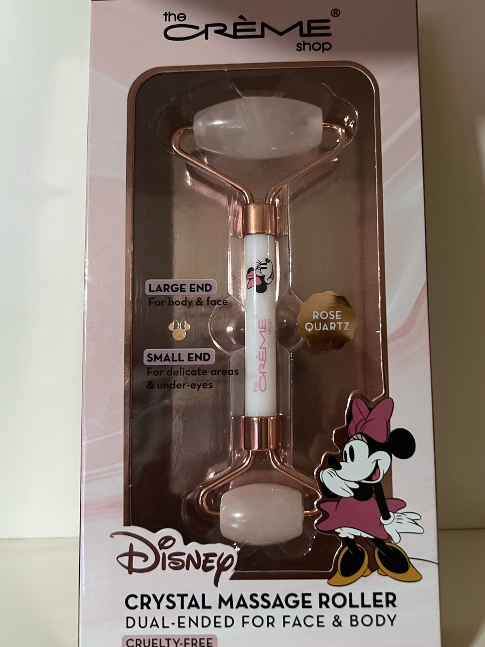 x Disney Rose Quartz Crystal Massage Roller - Pink
